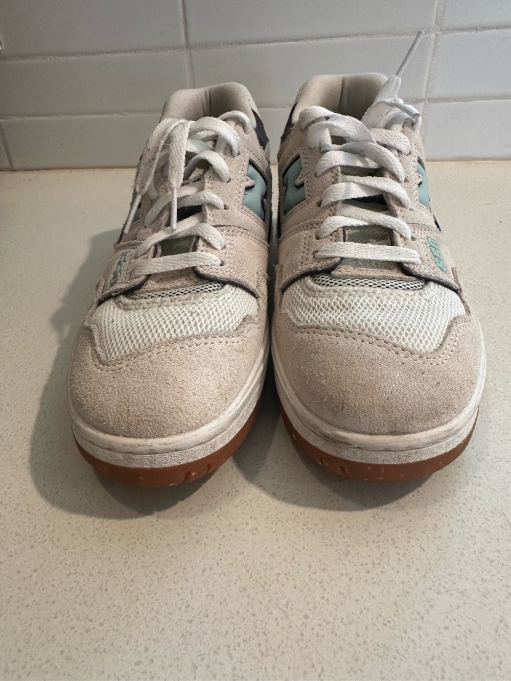 Size 7 - New Balance 550 Sea Salt winter fog